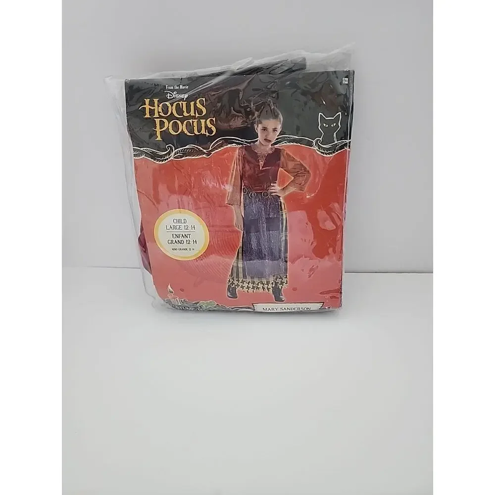 Party City Hocus Pocus Mary Sanderson Halloween Costume Girls L 12/14 NWT